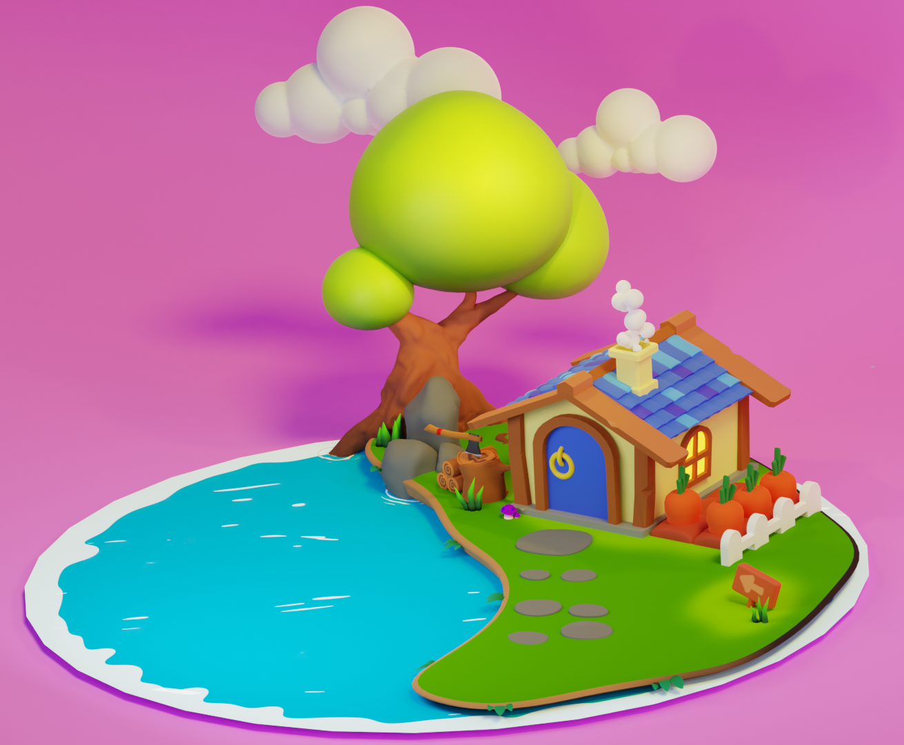 Low poly house preview image 1